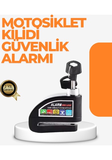 Alarm Sensörlü Disk Kilidi Motosiklet Scooter Bisiklet Güvenlik Çok Renkli