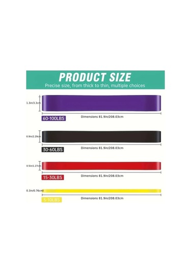 Pazly 4 Adet Üst Üste Yerleştirilebilir Gerilim Direnç Bantı Orta Seviye Tpe Fitness Kas Antrenmanı Altın Renk Ev Spor Salonu İçin Altın