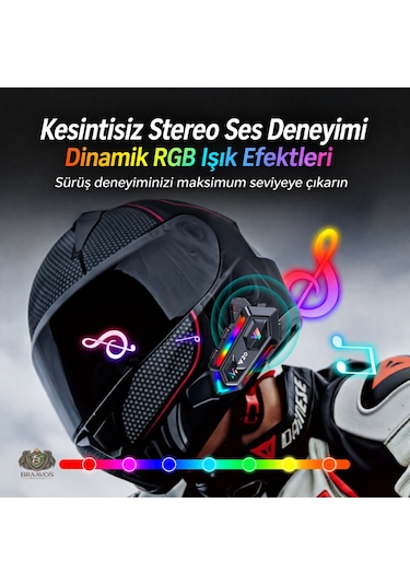 Y20 5.3 Motosiklet Kask Kulaklık Intercom Işıklı Motorsiklet Interkom