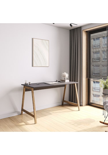 Lagomood Denge Çalışma Masası 120 Cm Antrasit Ceviz Antrasit  -  Ceviz