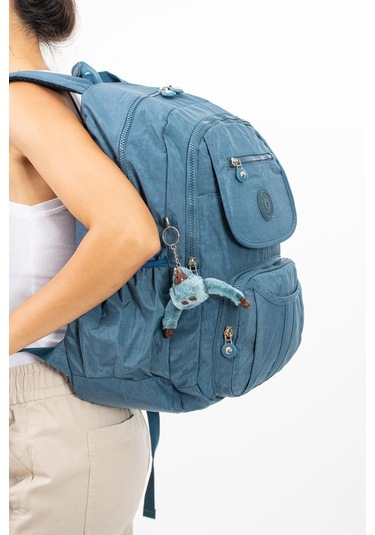 Ultra Hafif Çok Cepli Su Geçirmez Sırt Çantası Unisex Mavi Model: 571-2e - Mavi