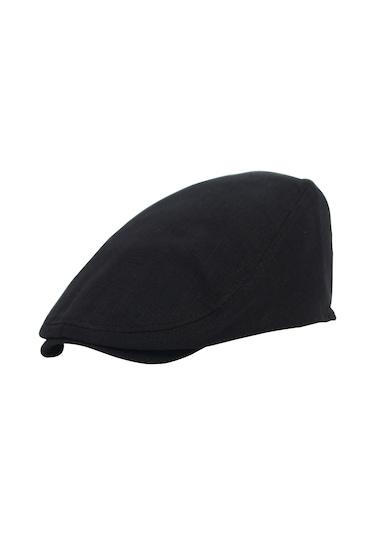 Şapkadan Siyah Kasket Pamuklu London Flat Cap Şapka 45645dr56675