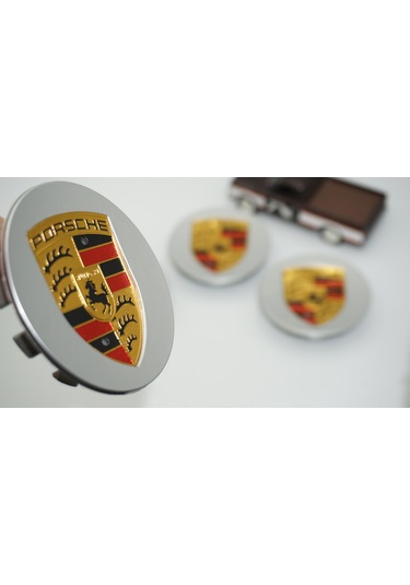 Dk Tuning Porsche Gri Jant Göbeği Kapak Seti 76mm