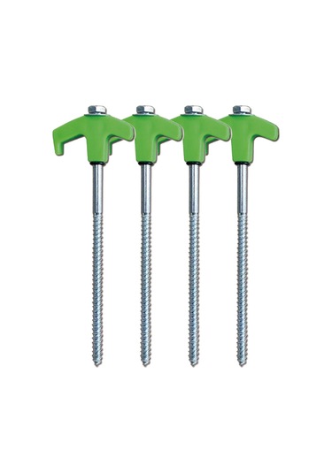 Leezsing 20cm Turuncu Çelik Konik Çadır Çivisi 4 Adet + Çekmeceli Çanta - Gölge Tente Uygun, Işıklandırmalı, Dayanıklı Turuncu