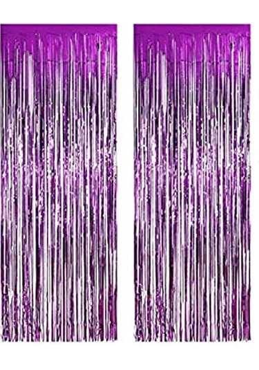 2 Adet Metalize Mor Arka Fon Tüm Yaşlar