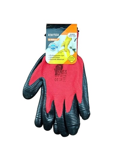 Knitex 12'li Turuncu Zebra Eldiven 1192