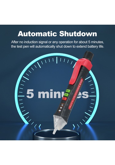 Springsun Njty Sesli Bildirimli Temasız Voltaj Dedektörü 12v-1000v/48v-1000v Çift Aralıklı Kablo Test Cihazı
