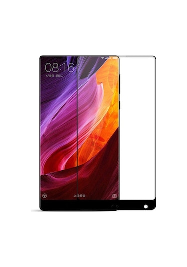 Xiaomi Mi Mix 2 Tam Kaplayan Çerçeveli Tempered Cam - Siyah