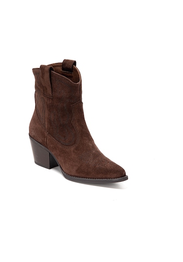 Marrone Bot Kadın 25k8589xs Vergelio Suede Marrone