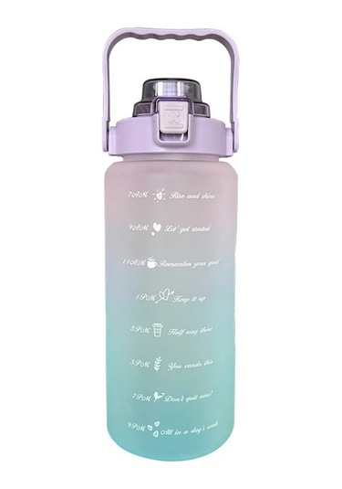 Novahub Renkli 2l Spor Şişesi: Pc, Pp, Gıda Silikonu, 30x11x11 Cm, 220g, El Yıkama Önerilir Mor Renk Mor