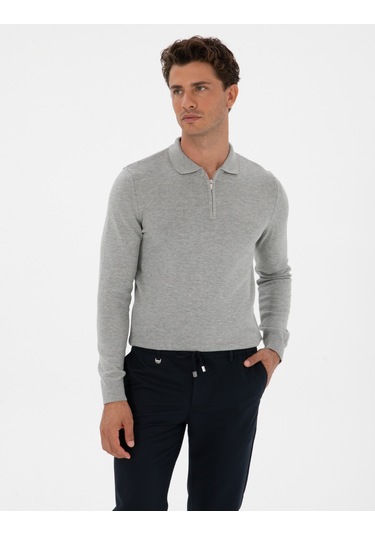 Pierre Cardin Erkek Gri Melanj Kazak /triko 50315406-vr086 Gri Melanj