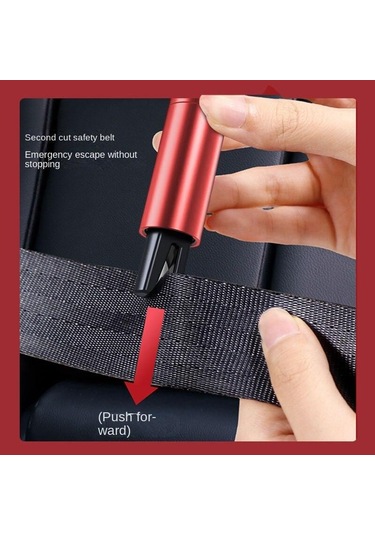 Kırmızı Bir Saniye Kırık Cam Artefakt Araba Emniyet Çekici Çok Fonksiyonlu Kaçış Kırık Cam Artefakt Kaçış Çekici Acil Durum Çekici