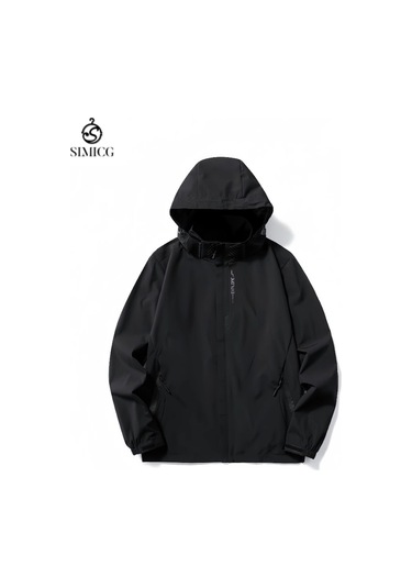 Erkekler İçin Sonbahar Ve Kış Aylarında Rüzgar Ve Su Geçirmez Dış Mekan Ceketleri Siyah