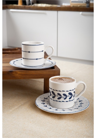Heda Porselen Yaren 2 Kişilik Porselen Kahve Fincan Takımı 100 ML