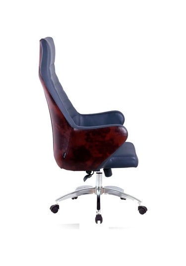 Borass Çift Renk Deri Makam Koltuğu Gri