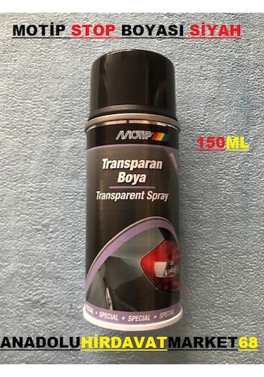 Motip Oto Stop Boyası Tranparan Siyah Renk 150 ML