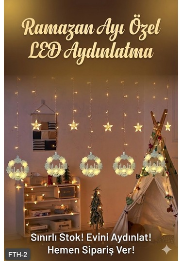 Ramazan Perde Led Işık 3 Metre 68925024