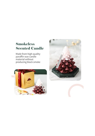 Noel Ağacı Mumlar Kule Şekilli Mumlar Noel Partisi Beyaz Yeşil