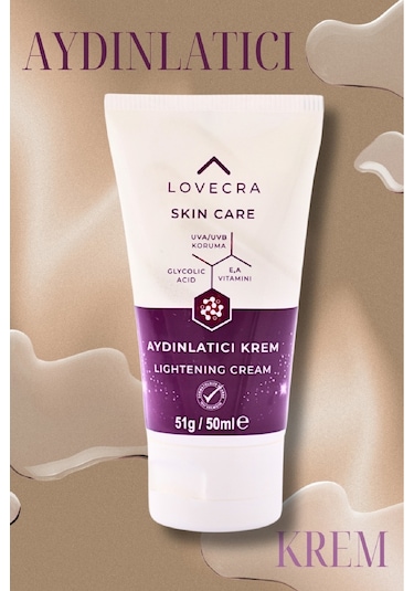 Aydınlatıcı Krem Uva / Uvb Karşıtı Ton Eşitleyici E & A Vitamini Glycolic Asit 50ml