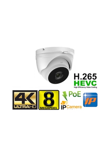8 MP IÇ MEKAN 4K ULTRA HD İP POE SESLİ GÜVENLİK KAMERASI