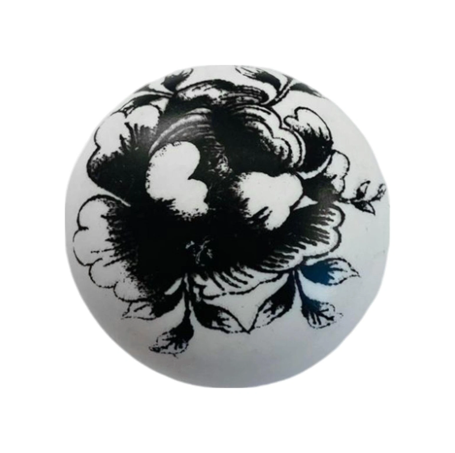 15 Adet Siyah Gül Desenli Beyaz Polimer Düğme Kulp Siyah Tablalı Mobilya Mutfak Dolabı Çekmece Kulbu Kulpları