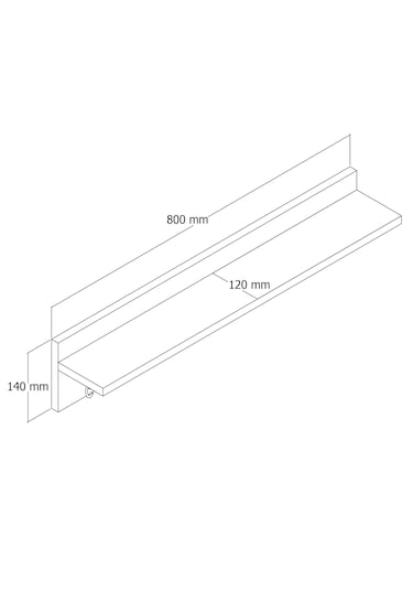 Ferniso Mobilya 80 Cm Duvar Askılık Çam