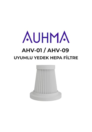 Auhma Ahv-01 / Ahv-09 Araç Süpürgesi İle Uyumlu Yedek Hepa Filtre