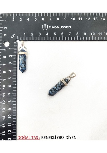 Malakit Piramit Doğal Taş Kolye Ucu Çok Renkli