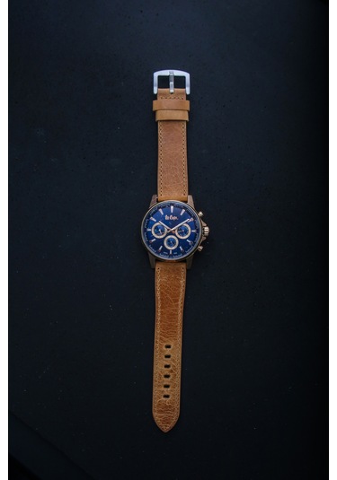 Hakiki Deri 22mm Akıllı Pimli Saat Kordonu Açık Kahverengi