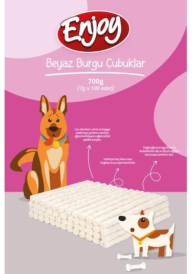 Enjoy Beyaz Burgu Çubuk 7gr X 100 Adet