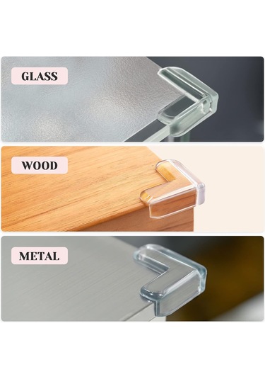 Maiyame Şeffaf Bebek Mobilya Köşe Koruyucu 24 Adet - Güvenli Ve Estetik Çarpma Önleyici Çok Renkli