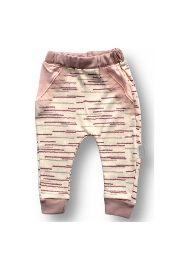 0-3 3-6 6-9 Ay Süslü Ördek Nakışlı Uzun Kollu Sweatli 2li Kız Bebek Takımı Pembe