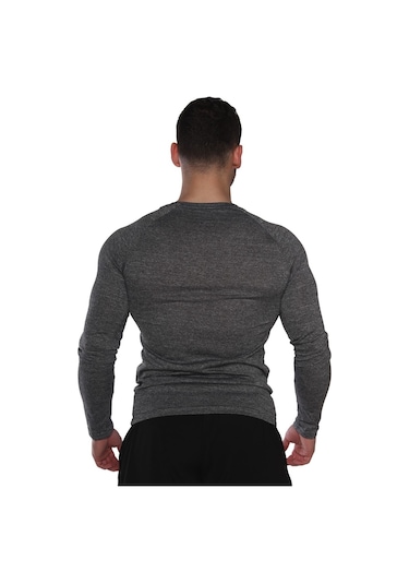 Musclecloth Pro Stretch Uzun Kollu T-Shirt Füme