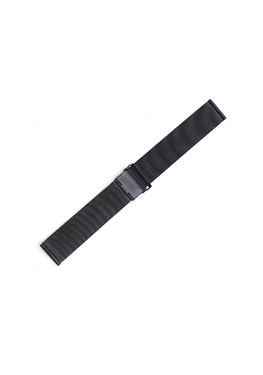 Hasır Kol Saat Kordonu Siyah Ince Çelik 20 Mm ( Ø 1,5)