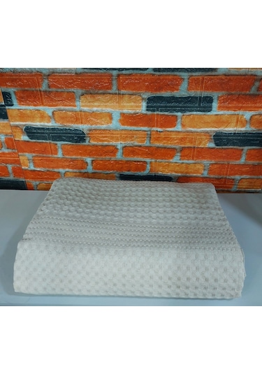 Şaheser %100 Pamuk Çift Kişilik Pike 240x220 Tek Pike -sütlü Kah