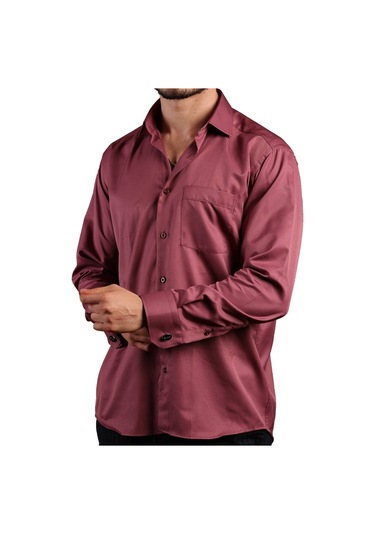 Mürdüm Rahat Kesim Micro Kumaş Kol Düğmeli Regular Fit Erkek Gömlek - 190-23 001