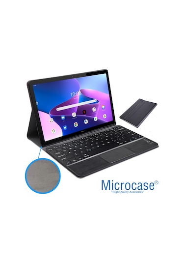 Lenovo Uyumlu Tab M10 PlusTB125FU 10.61'' BT Touchpad Klavye + Mouse + Kılıf - BKK7