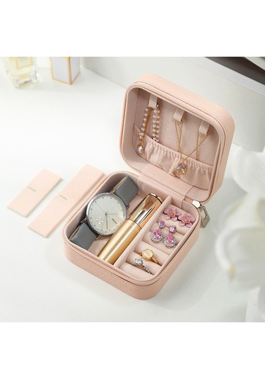 Soulader Küçük Ve Pratik Seyahat Mücevher Kutusu, Bölmeli Tasarım İle Takı Organizer Siyah
