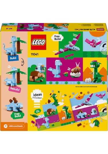 LEGO® Classic Yaratıcı Dinozorlar 11041 - 5 Yaş ve Üzeri Çocuklar için Hayal Gücünü Geliştiren Yaratıcı Oyuncak Yapım Seti (450 Parça)
