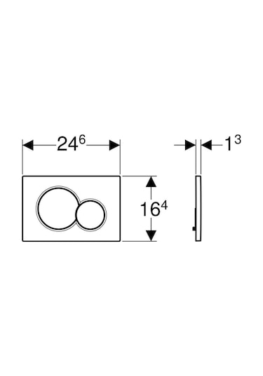 Geberit Sigma01 Kumanda Paneli Yeşil / Sarı Sarı - Yeşil