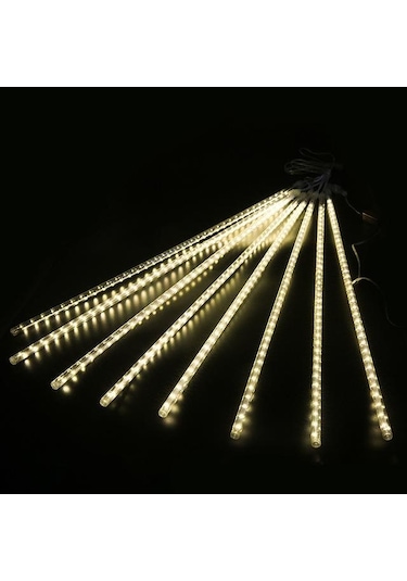 Sarı Led Meteor Yağmuru Yağmur Işıkları Su Geçirmez Düşen Yağmur Damlası Peri Dize Işı Partisi Veranda Dekoratif Led Işık 56747099 Sarı