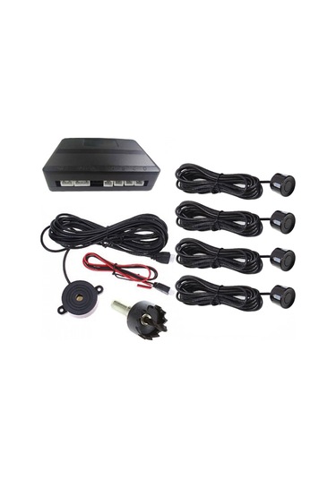 Moveevo Araba Park Etme Geri Vites Radar Sistemi, 4 Sensörlü Ultrasonik Ses Uyarı, 0.3-2.0m Algılama Mesafesi, Kolay Kurulum