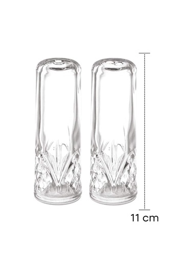 Periboia 2li Akrilik Tuzluk Biberlik Seti - Şeffaf Tuzluk Cam D Çok Renkli