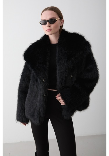 Siyah Britney Kürk - 8900 Siyah