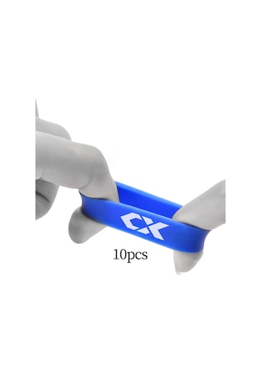 Homyl 10 Adet Olta Kaymaz Yüzükler Esnek Yumuşak Mavi-21mm