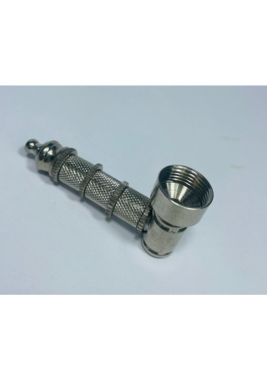 MetalikGri Full Metal Tırtıklı Pipo //7cm-11parça