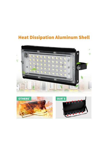 Tenfowee Ip65 Suya Dayanıklı 100w 96 Led Dış Mekan Aydınlatma Spot Lambası, Geniş Işık Açısı, Kolay Montaj Beyaz