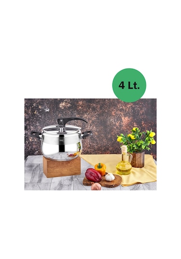 Taç Bengü Pro Düdüklü Tencere Siyah 4 Lt 4622 Siyah