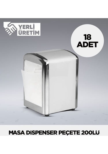 Masa Dispenser Peçete 200lü - 18 Adet