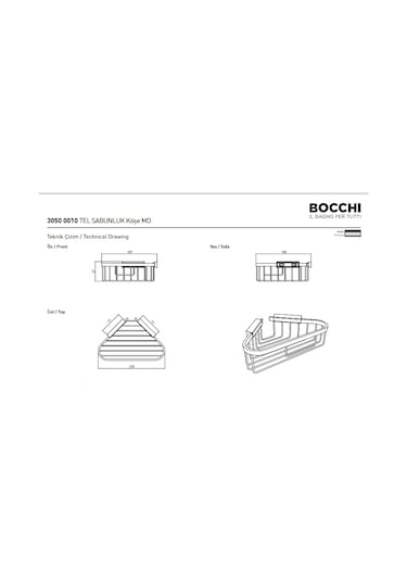 Bocchi Tel Sabunluk Köşe Krom 3050-0010 Krom